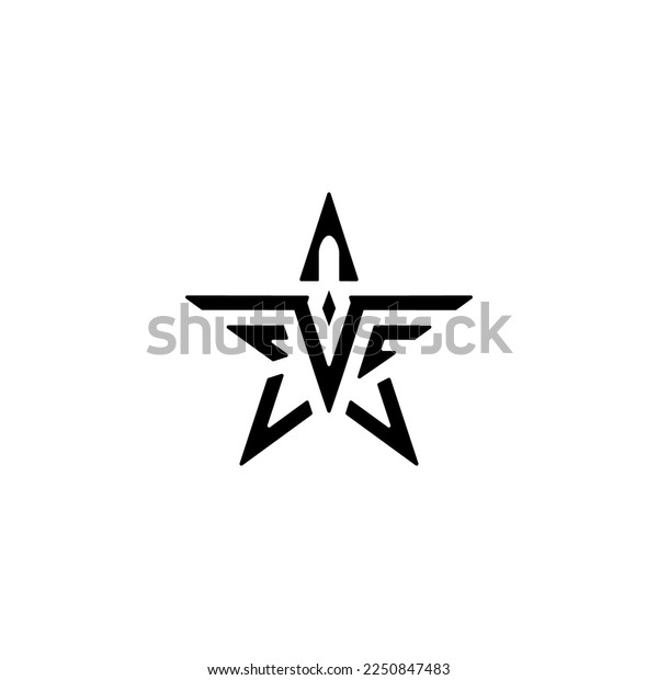 Logo Star Forms Words Simple Modern Stock Vector Royalty Free 