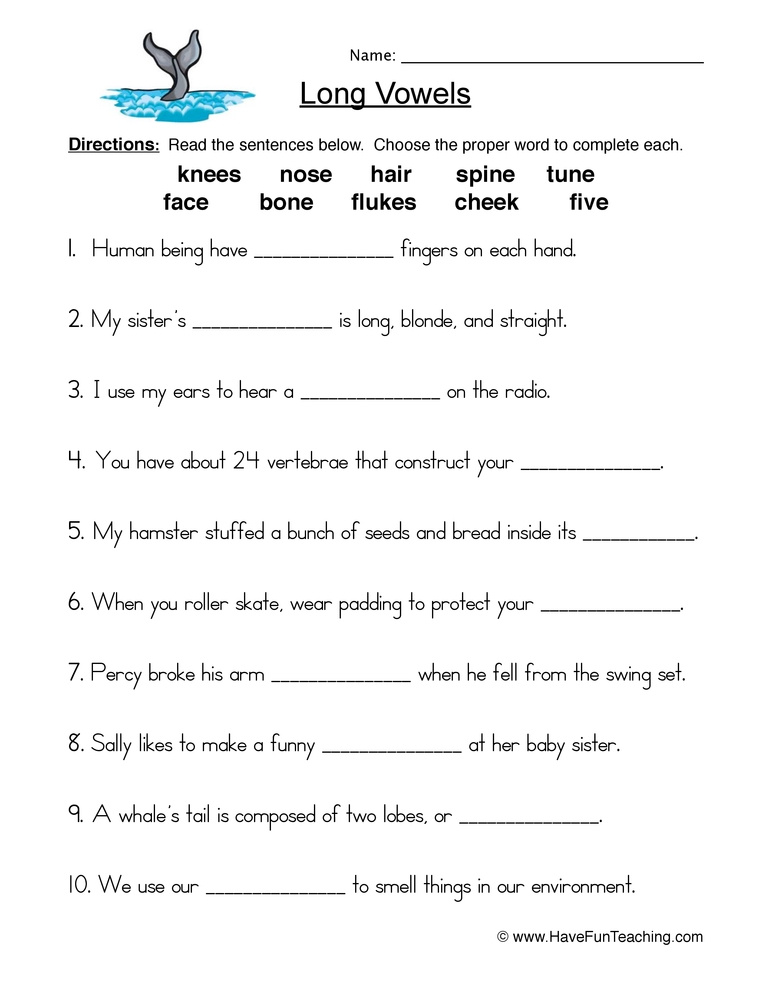filling in the blanks