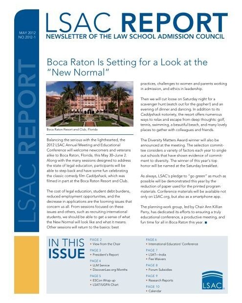 LSAC Report Law School Admission Council