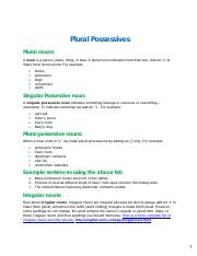 Mastering Plural Possessives Rules And Examples Course Hero