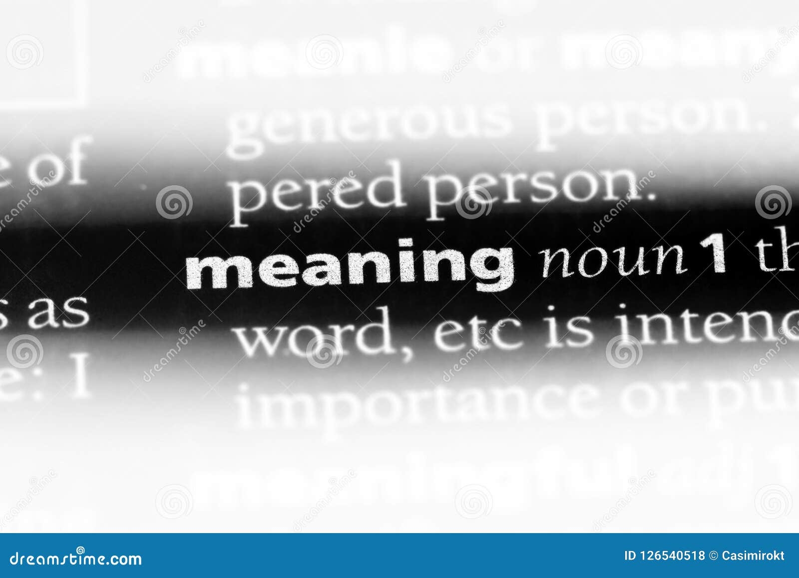 Meaning Stock Photo Image Of Paper Definition Printed 126540518