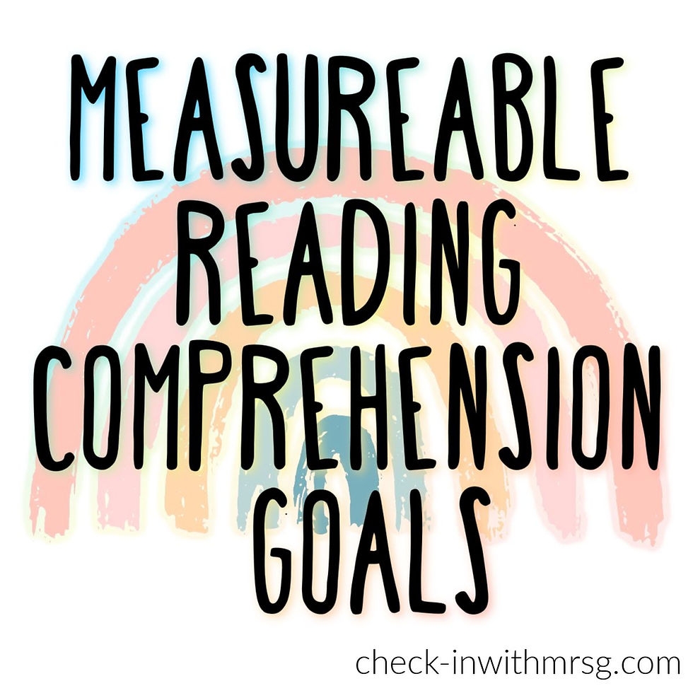 Measurable Goals For Reading Comprehension