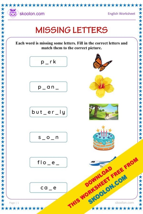 solve words with missing letters
