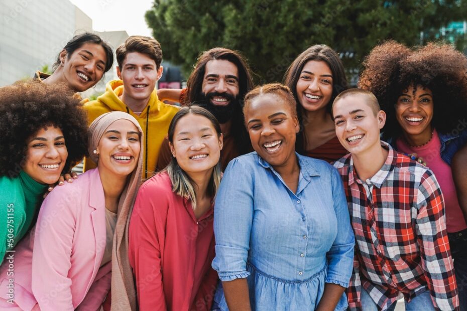 Multiethnic Diverse Group Of People Having Fun Outdoor Diversity
