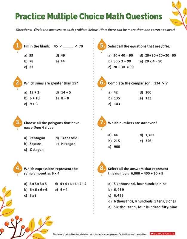 Multiple Choice Answers For Theme