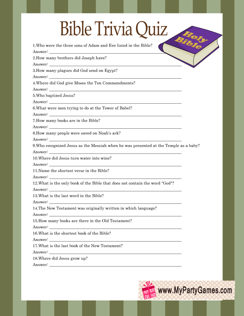 multiple choice bible quiz questions and answers pdf