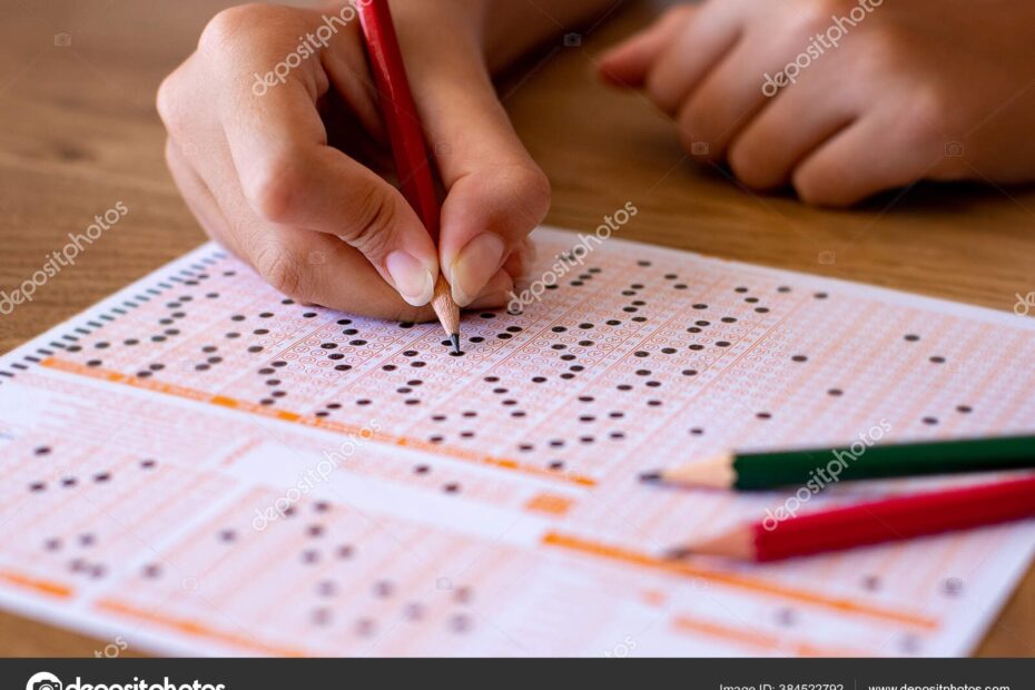 Multiple Choice Exam Toefl Ielts Yks Lgs Optical Exam Form Stock Photo