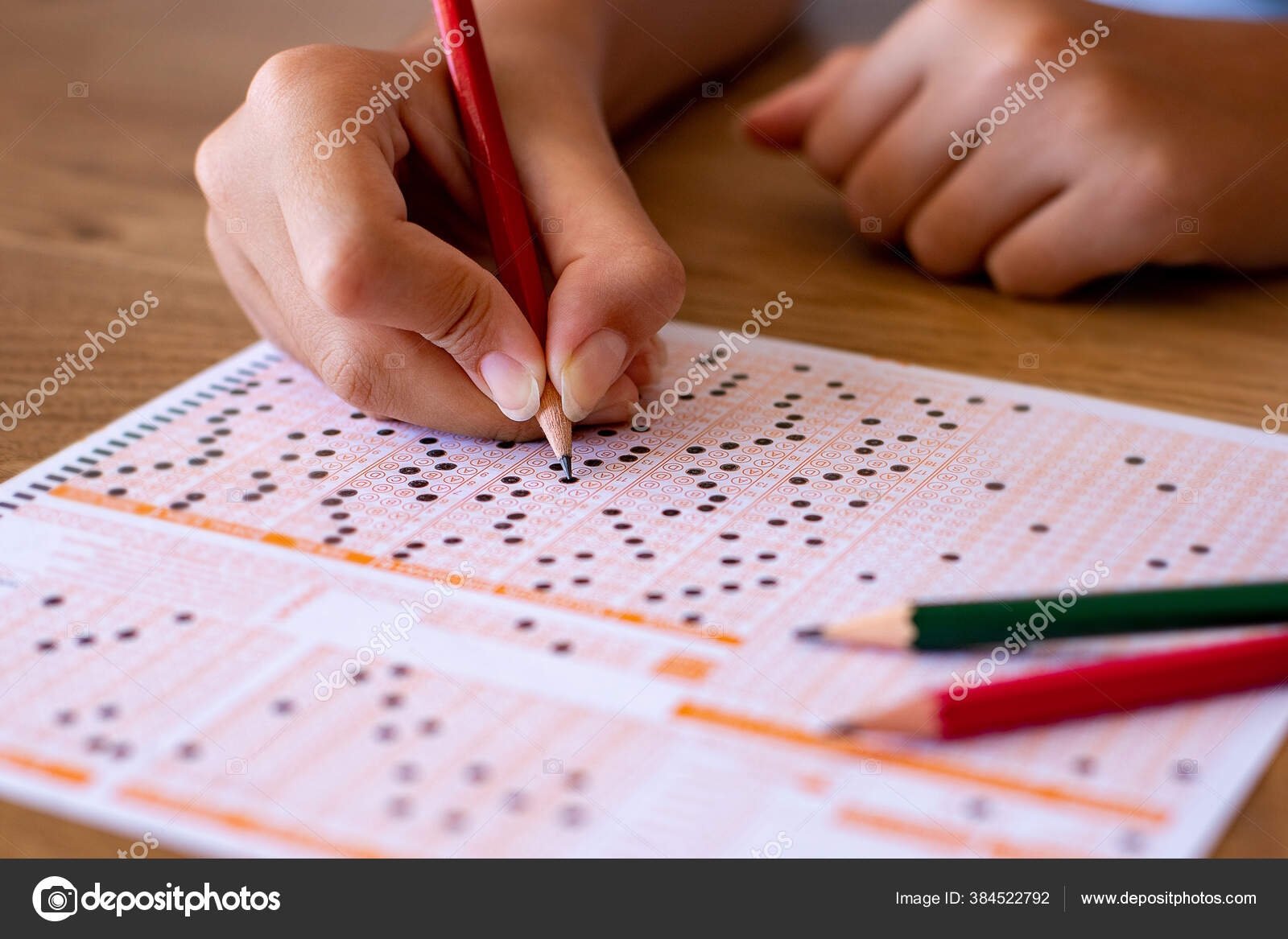 Multiple Choice Exam Toefl Ielts Yks Lgs Optical Exam Form Stock Photo 
