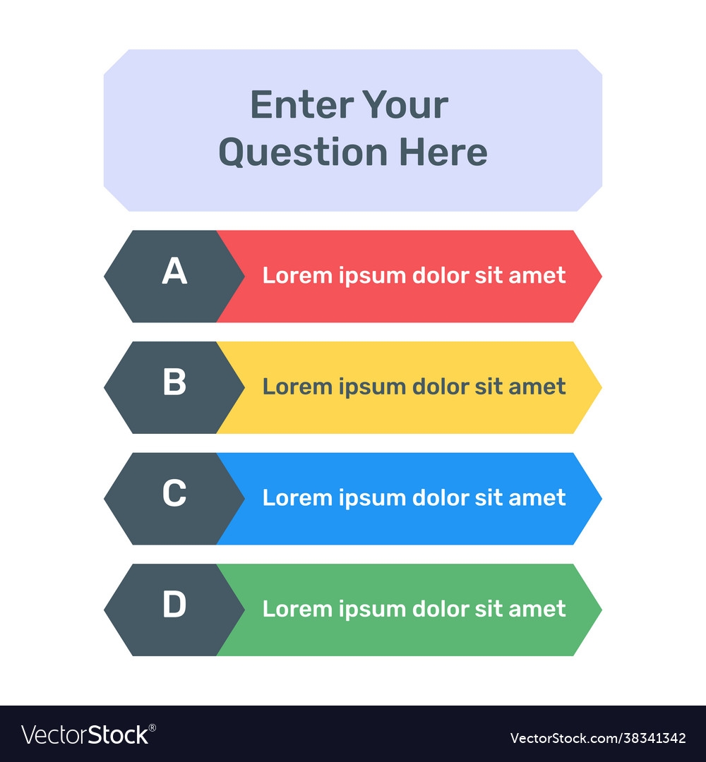Multiple Choice Question Royalty Free Vector Image