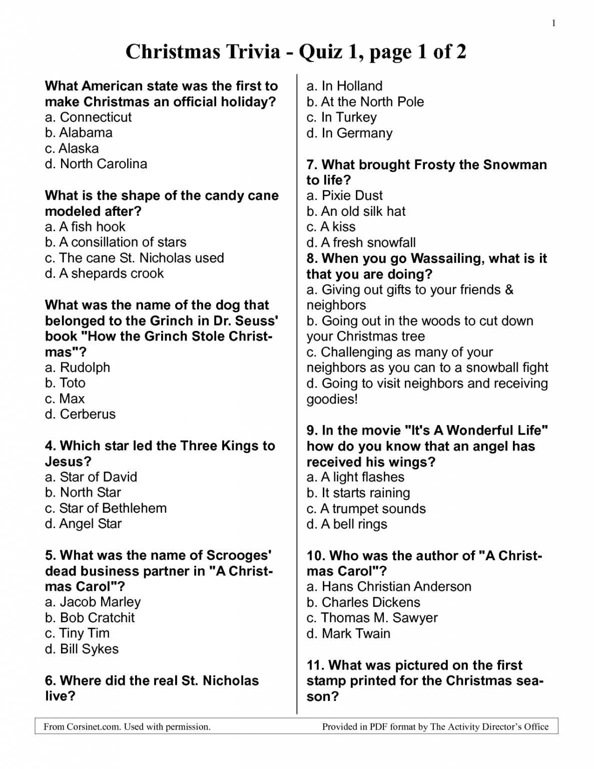 Multiple Choice Trivia Questions Trivia Questions And Answer