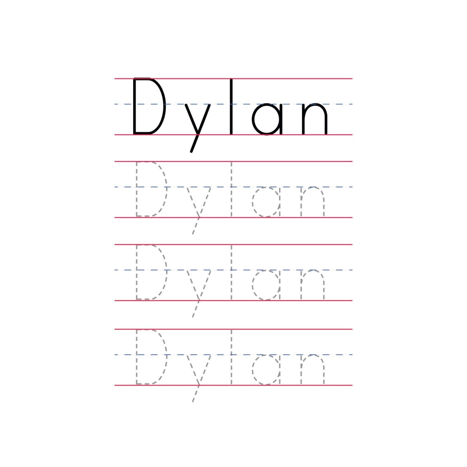 Name Tracing Printables