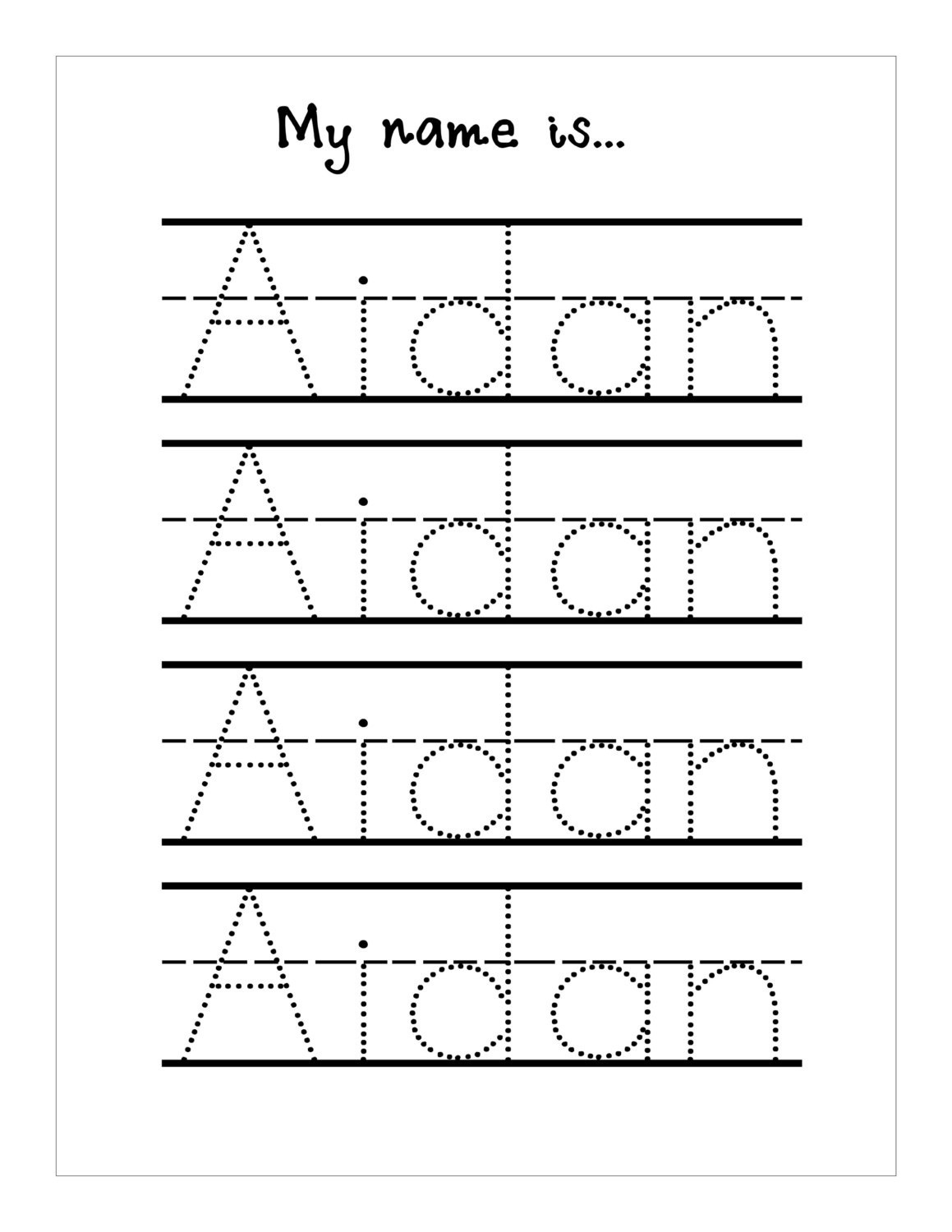 Name Tracing Worksheet Creator AlphabetWorksheetsFree