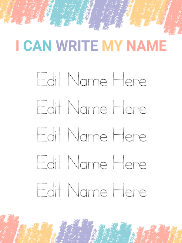 Name Tracing Worksheet Generator InkPx
