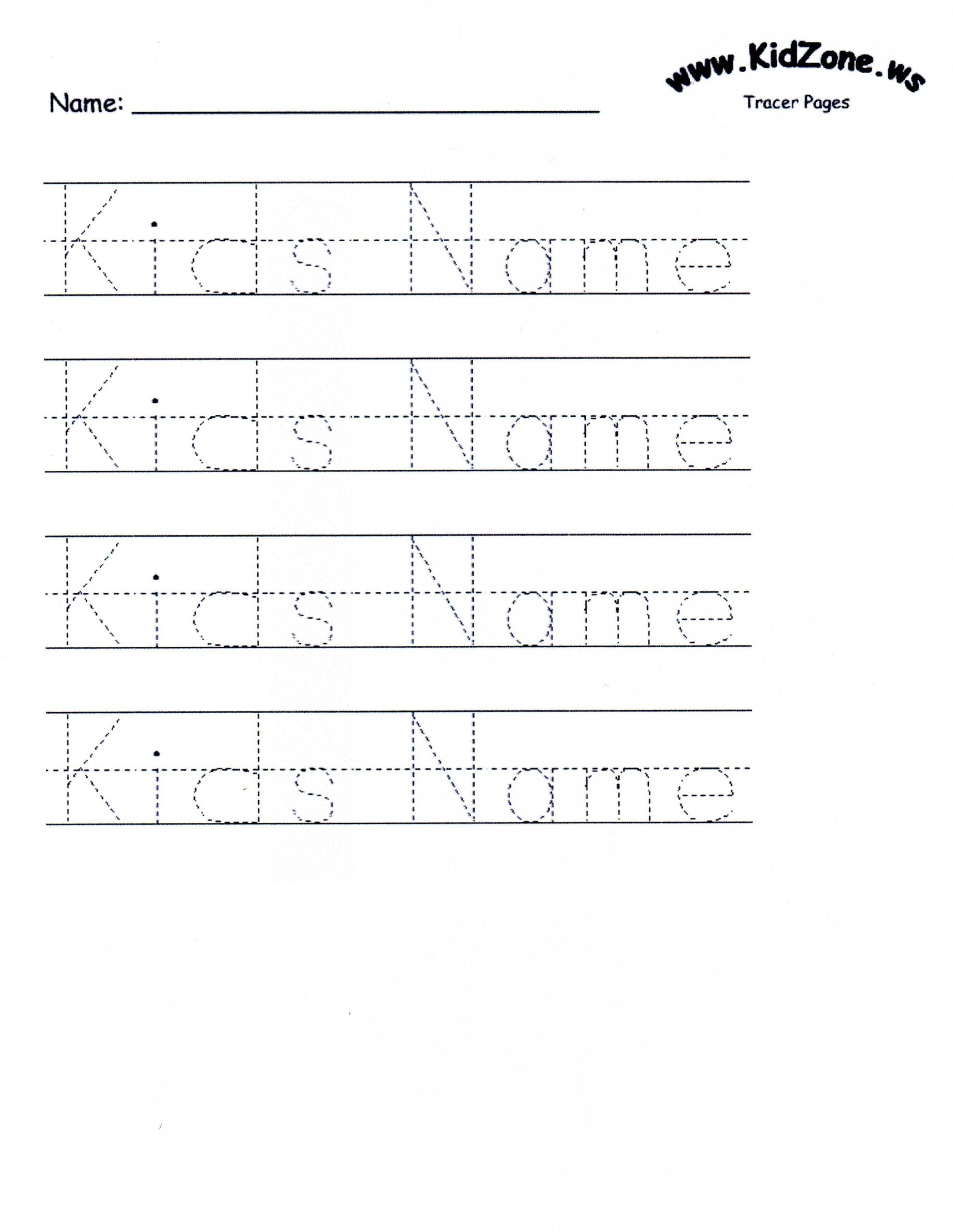 Name Tracing Worksheet Generator With Lines
