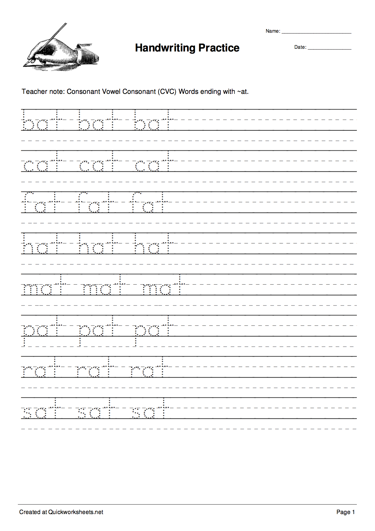 Name Writing Practice Generator With Lines