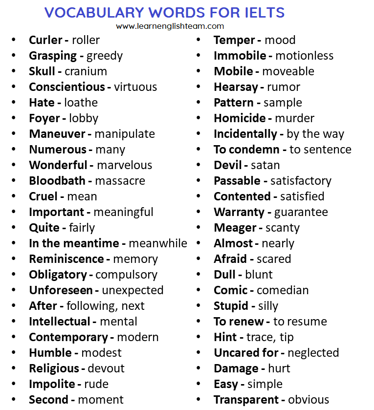 vocab a to z