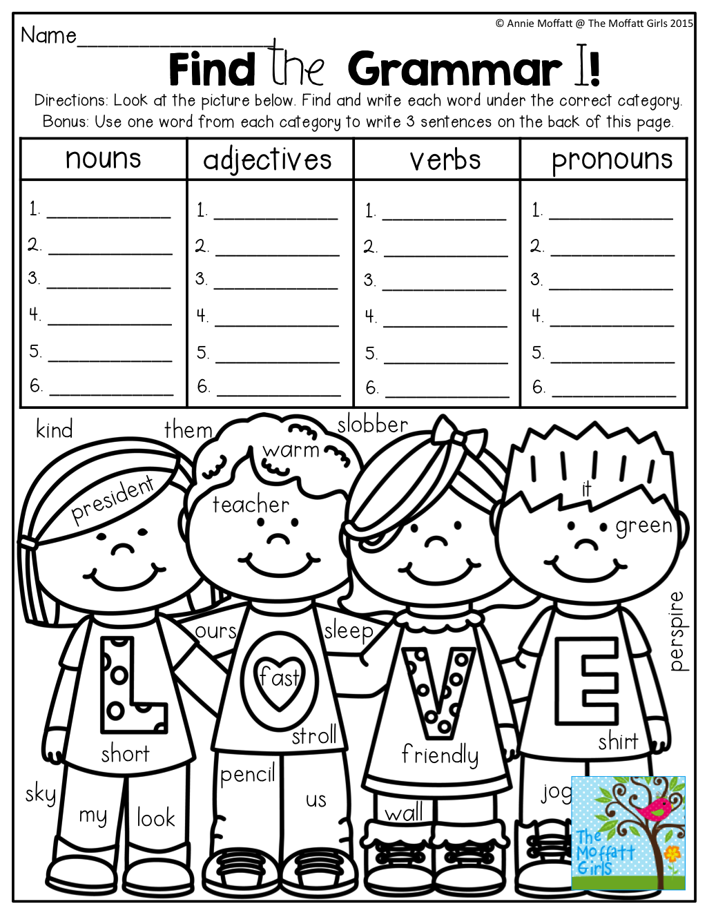verb noun adjective