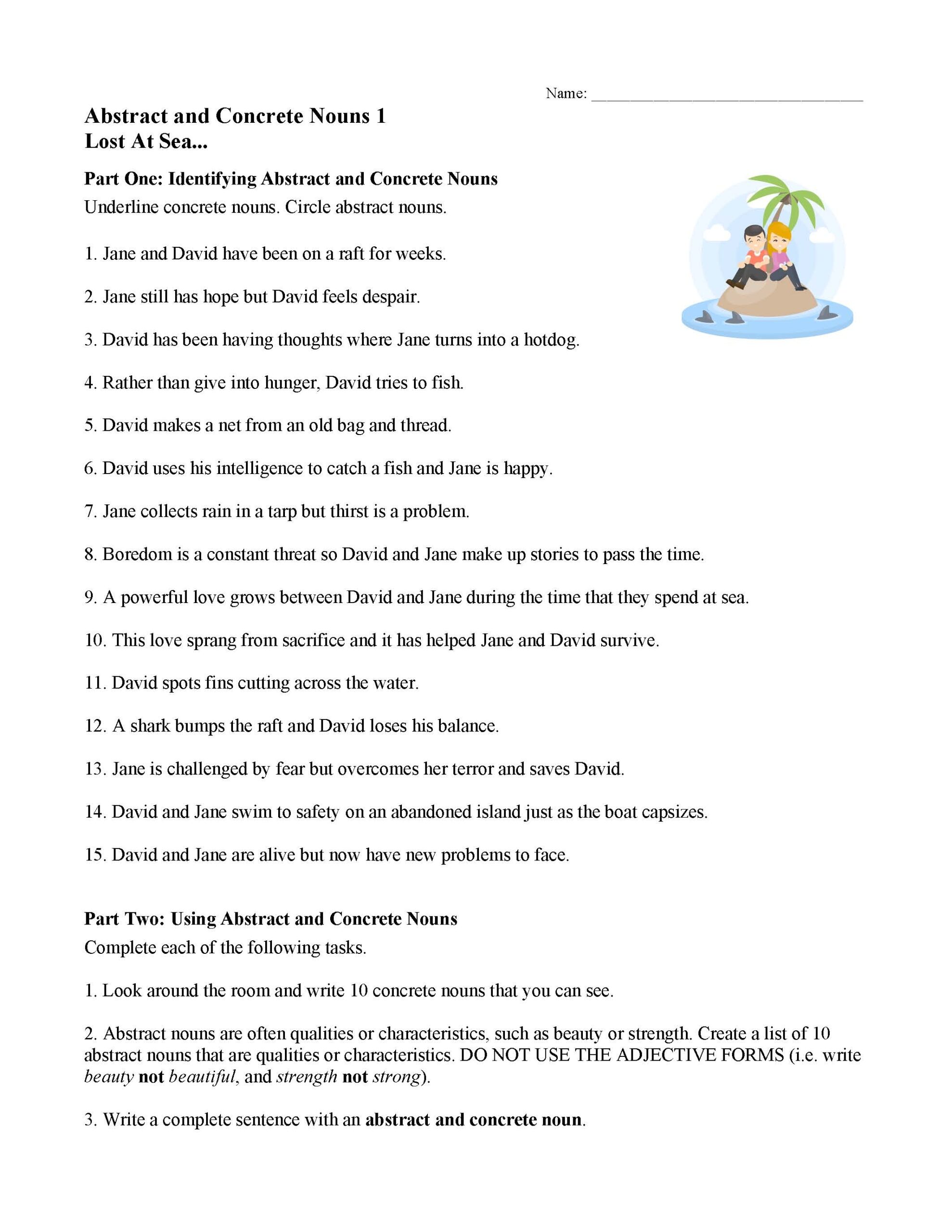 noun worksheets for adults