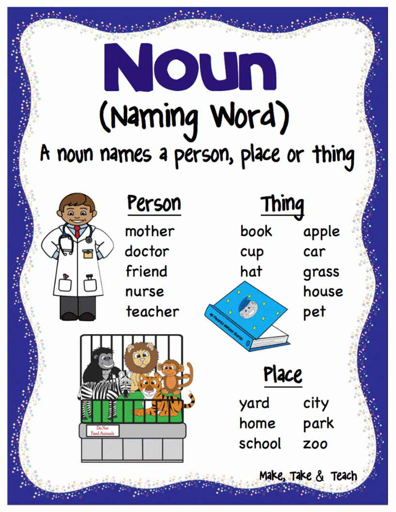 Nouns Verbs And Adjectives Make Take Teach Nouns And Adjectives 