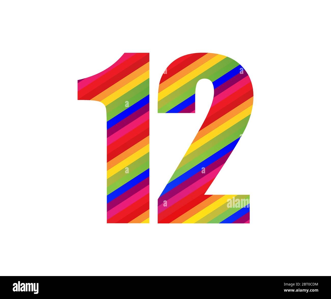 Number 12 Twelve Stock Vector Images Alamy