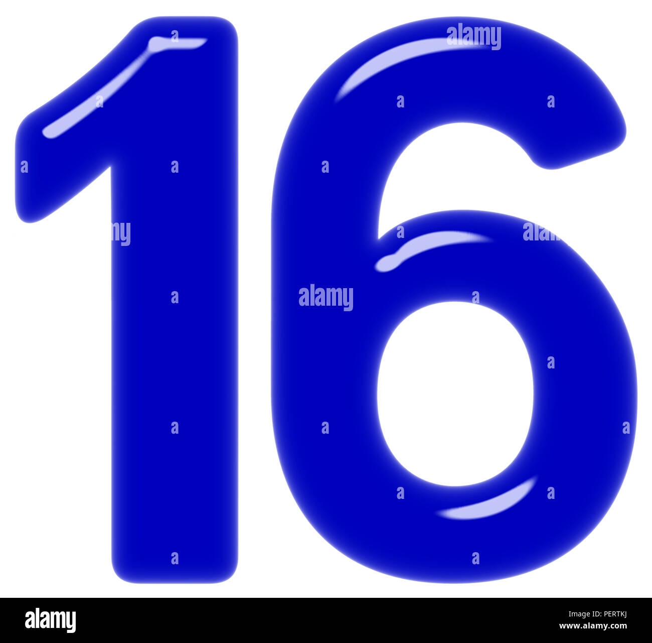 Number 16 Blue