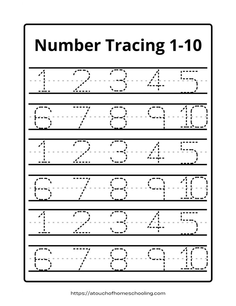 free printable tracing numbers worksheets