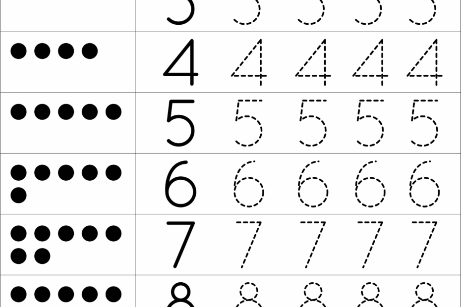 Number Tracing Practice 1 20 Tracing Worksheet Preschool Kindergarten