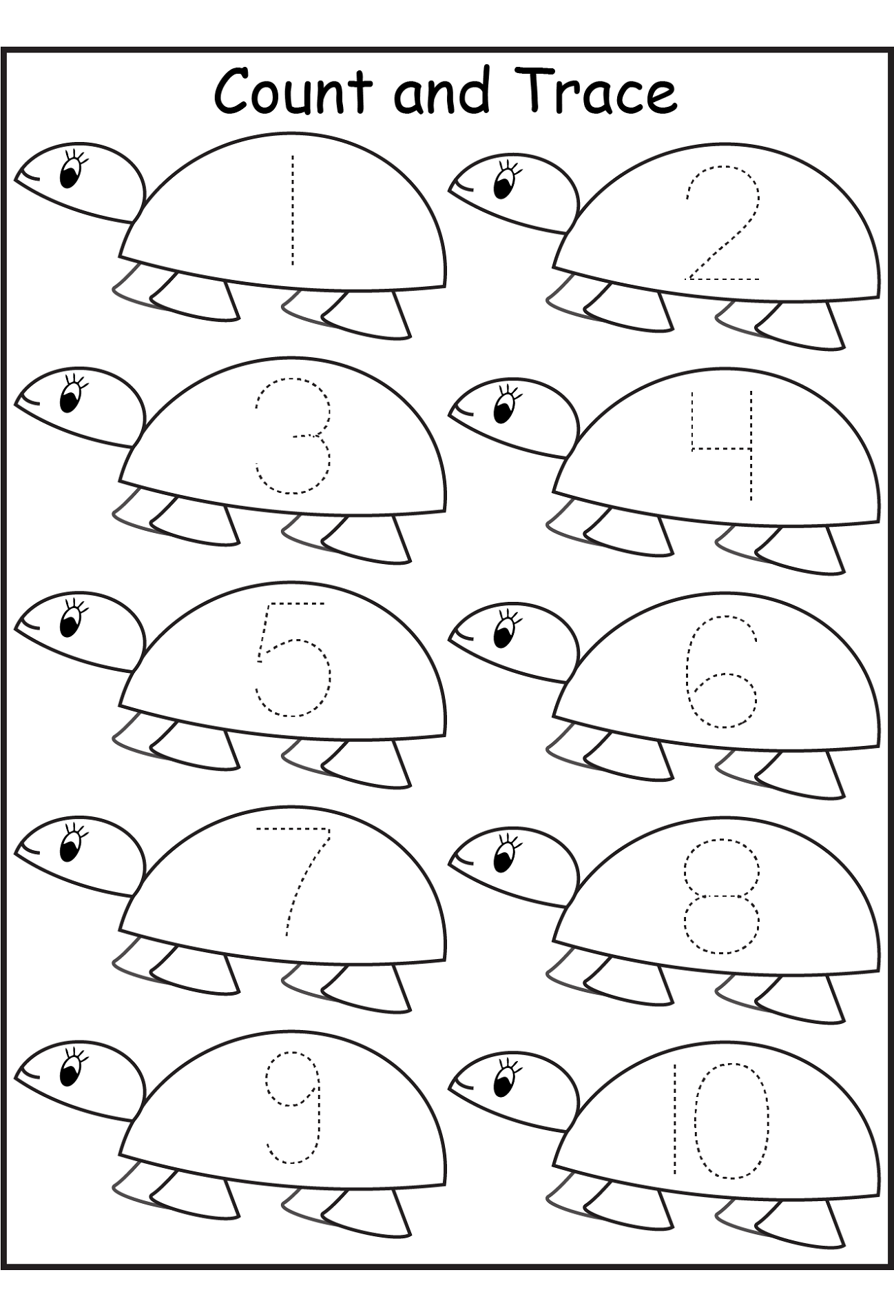 tracing number worksheet
