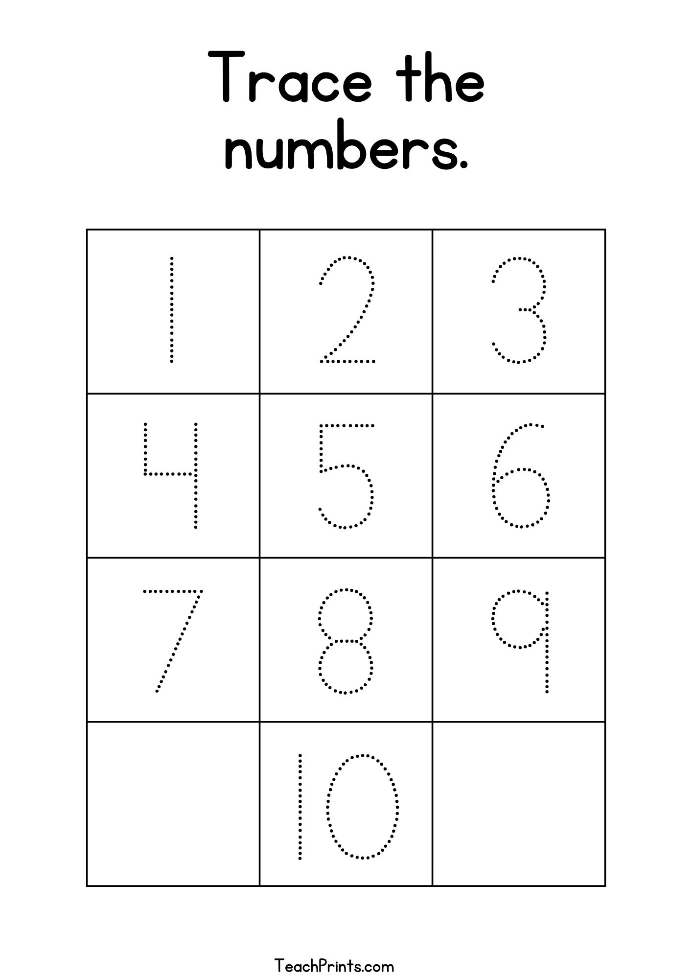 Number Tracing Printables Alphabet And Number Worksheets