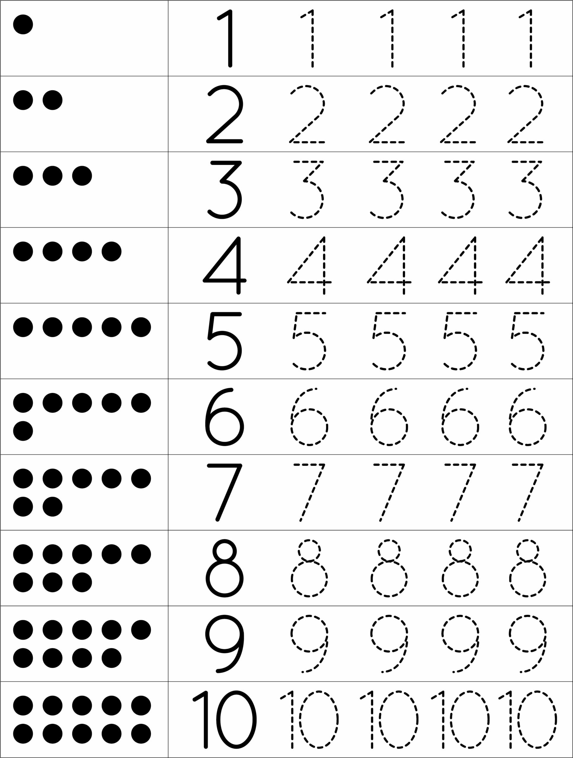 Number Tracing Worksheets 1 20 Pdf