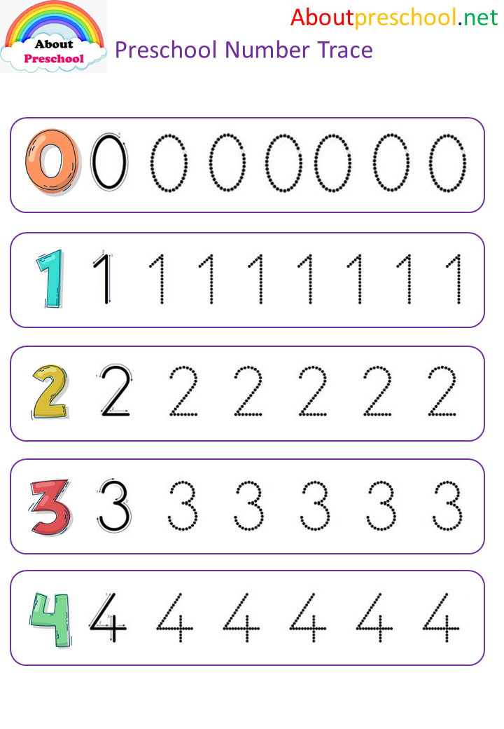 preschool number tracing