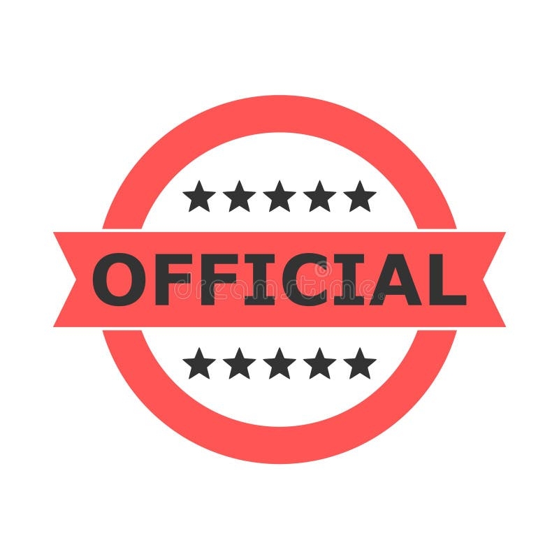 Official Icon Vector Illustration On White Background Stock 