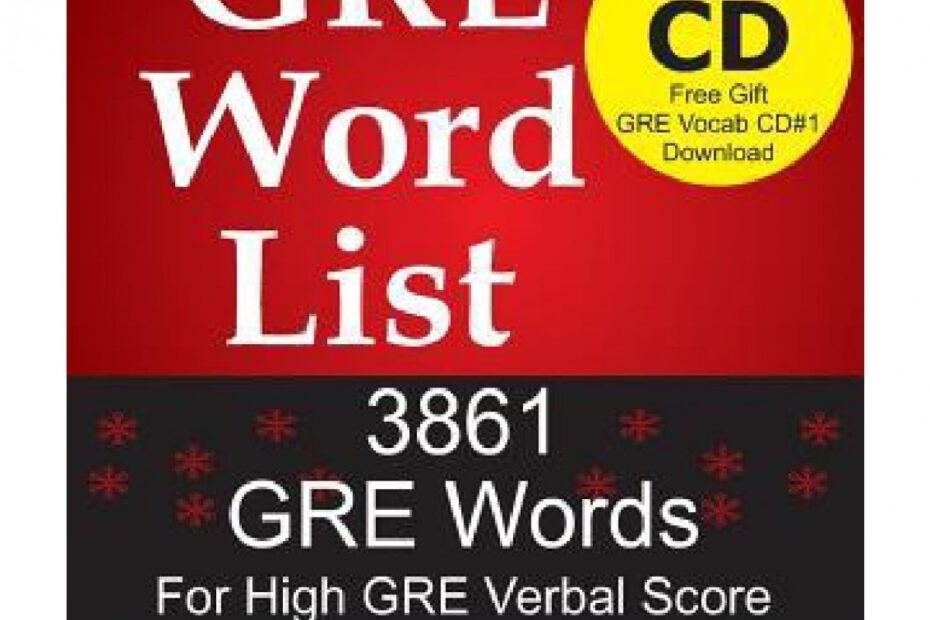 PDF Download GRE Word List 3861 GRE Words For High GRE Verbal Score
