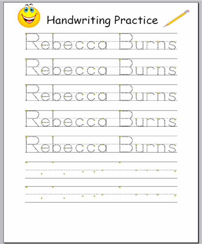 free printable name tracking sheets
