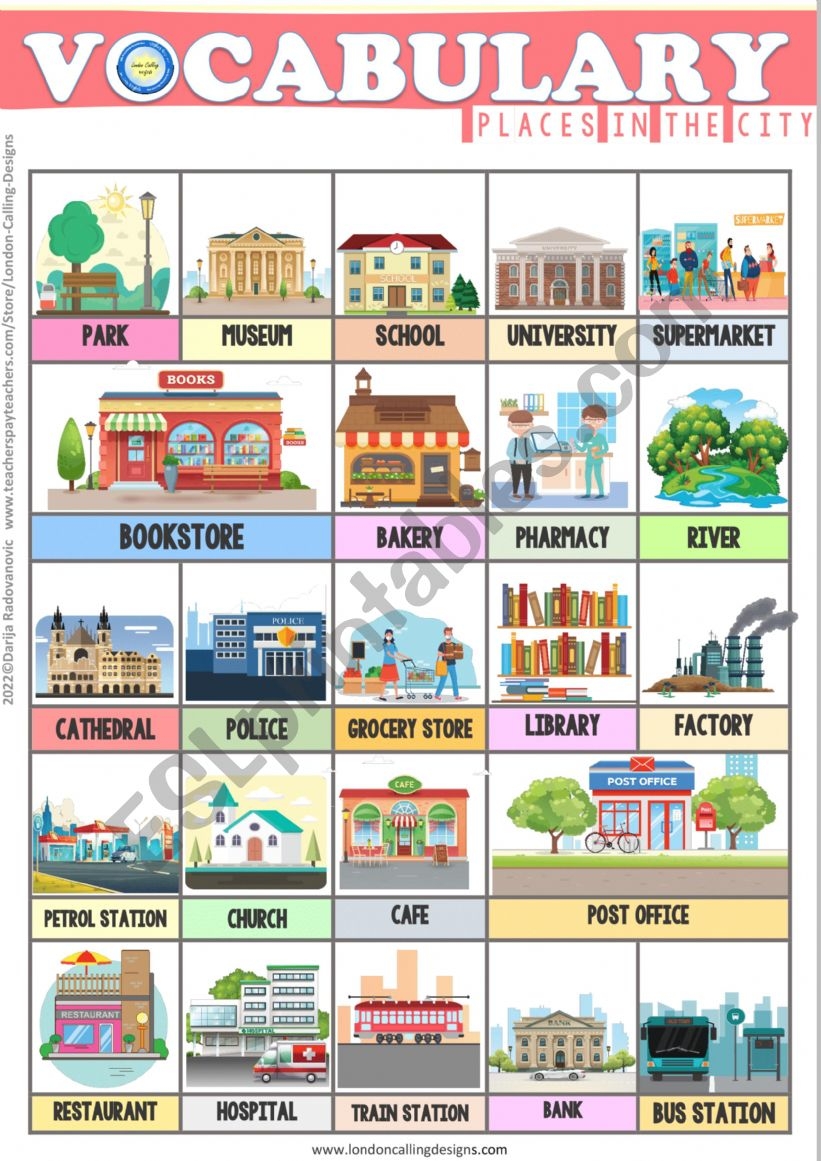 vocabulary spelling city