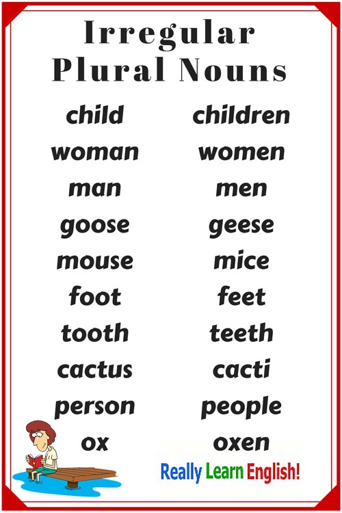 list of plural nouns