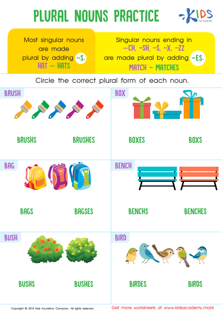 plural noun worksheet