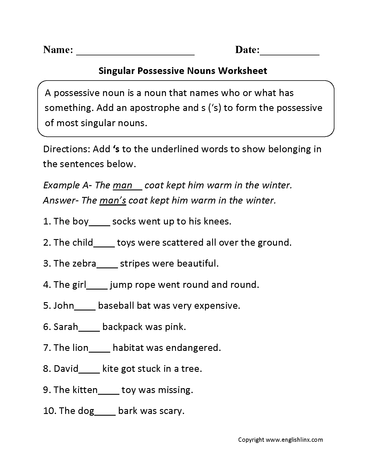 plural of possessive nouns