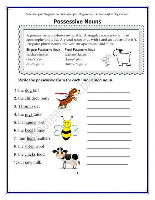 Plural Or Possessive Nouns Year 4 CGP Plus Worksheets Library