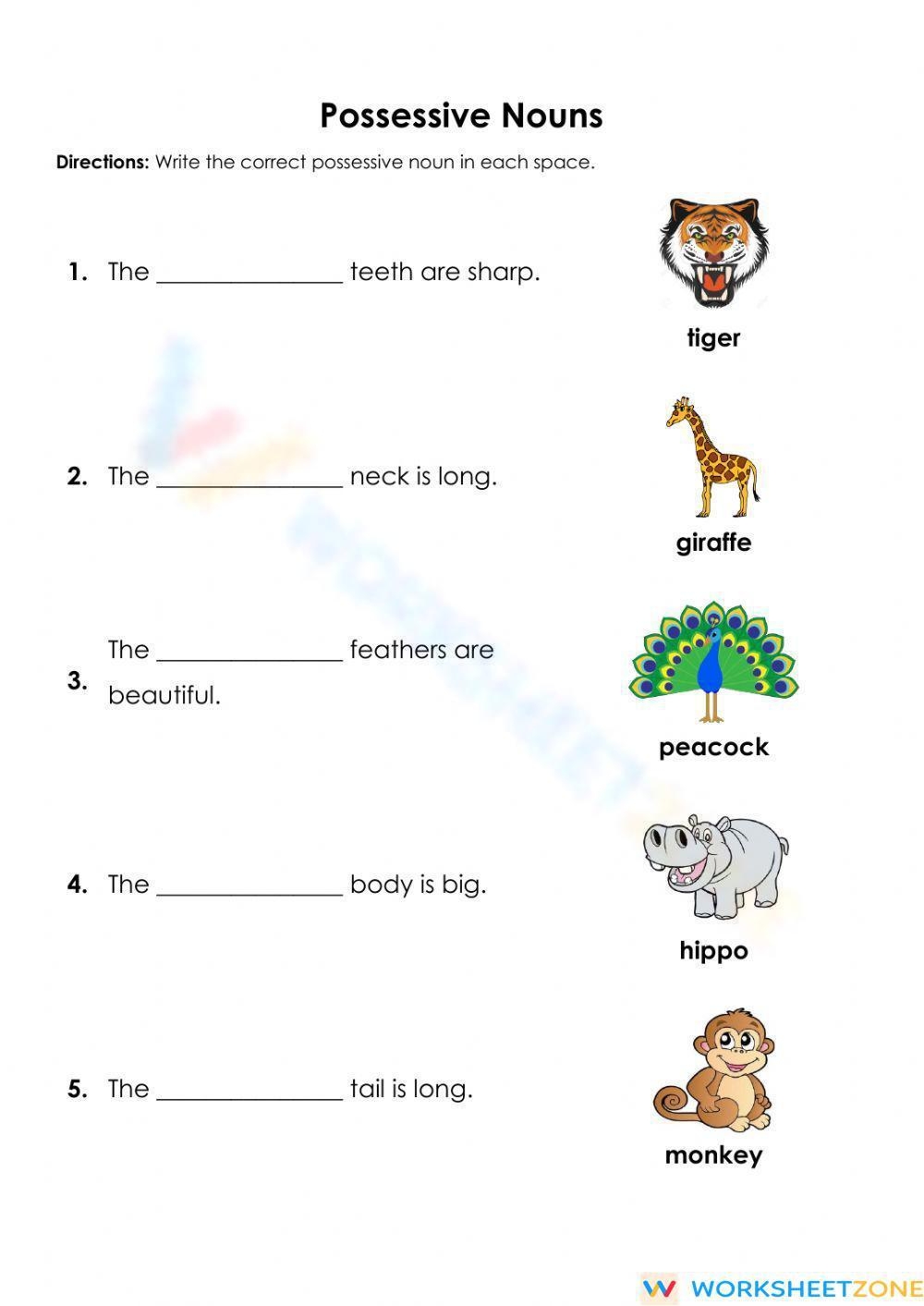 Possessive Nouns Worksheet For 1st Grade Free Printable Worksheets 
