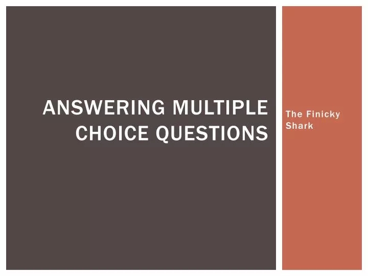 PPT Answering Multiple Choice Questions PowerPoint Presentation Free 