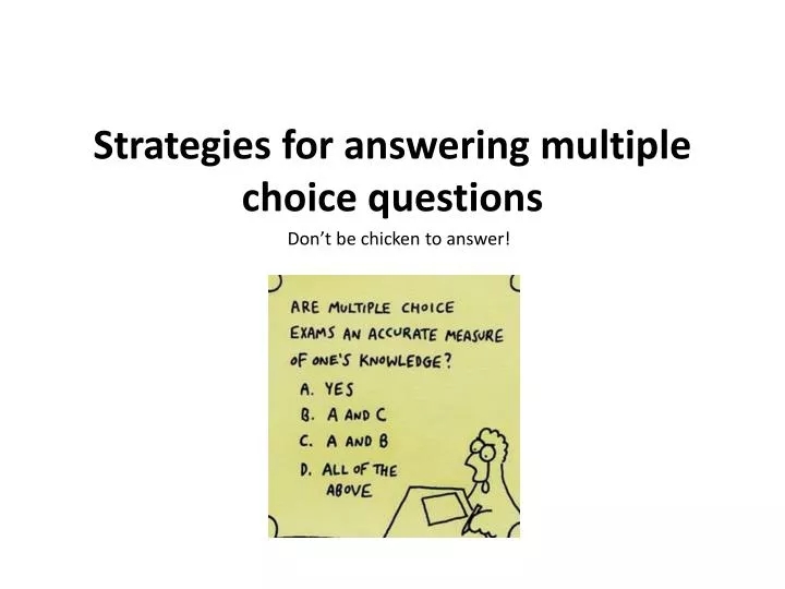 multiple choice questions answering strategy