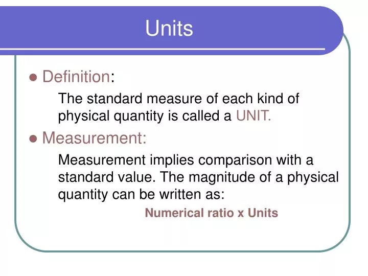 PPT Units PowerPoint Presentation Free Download ID 2417039