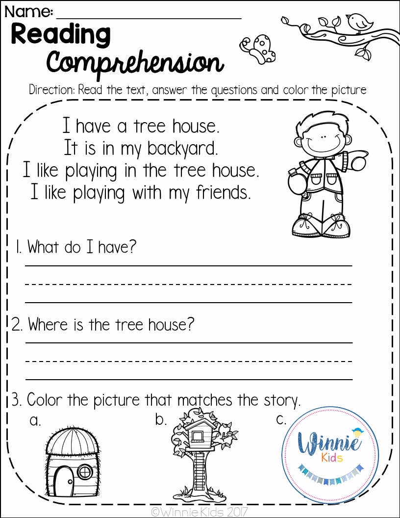 Practice 30 Simply Preschool Reading Comprehension Worksheets Simple 