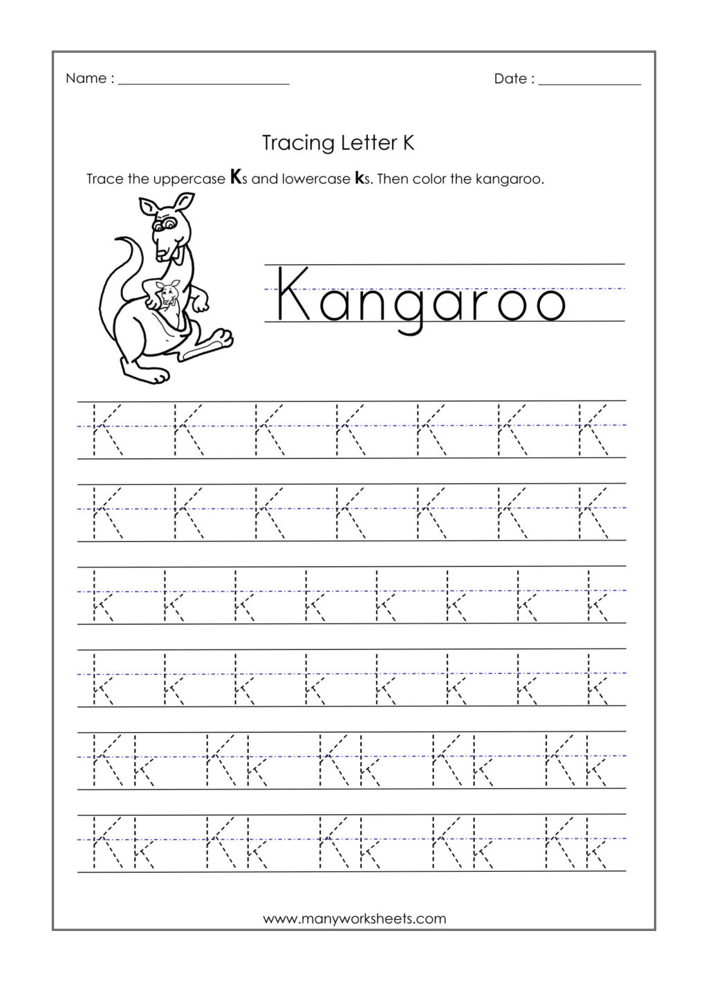 pre k tracing worksheets