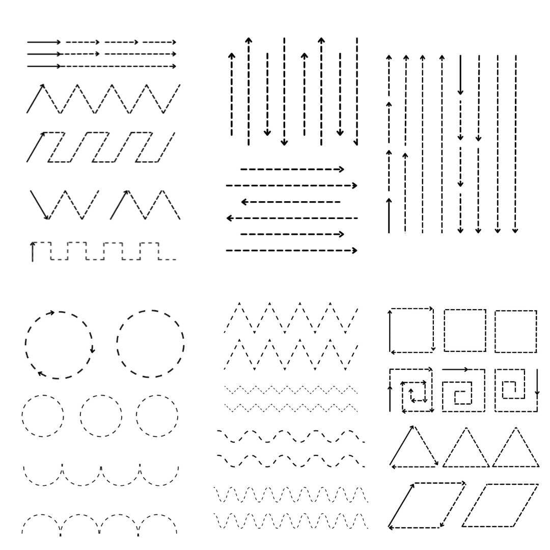 Pre writing Tracing Lines Worksheet Preschool Handwriting Practice 