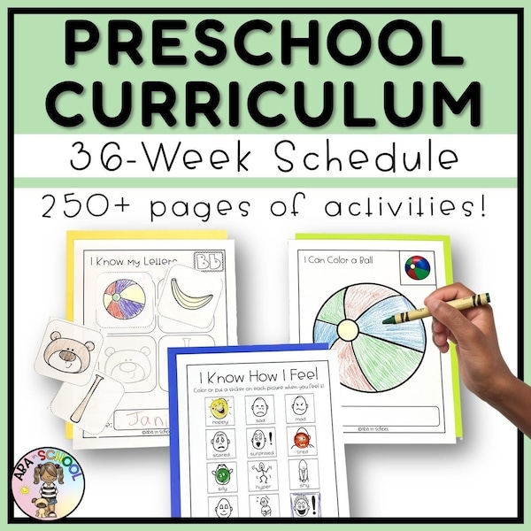 free printable preschool curriculum
