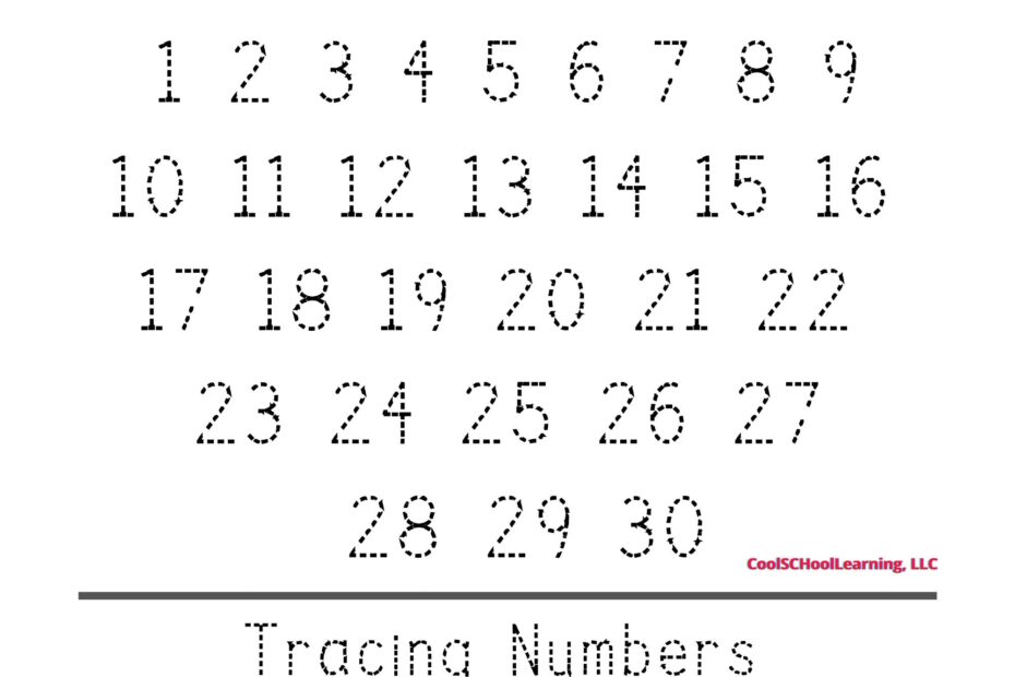 Preschool Number Tracing Worksheets 1 10 Worksheets PDF