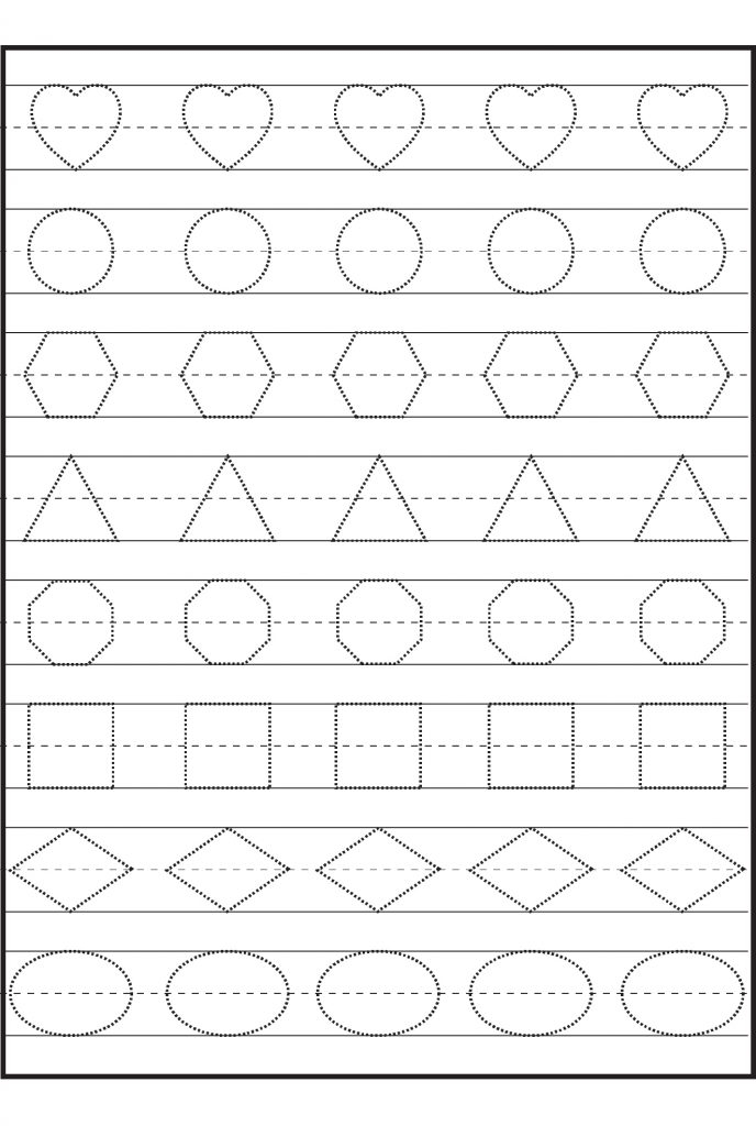 tracing worksheets for preschool