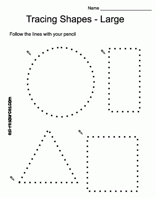 Preschool Tracing Worksheets Tracing Shapes Free Preschool Free 
